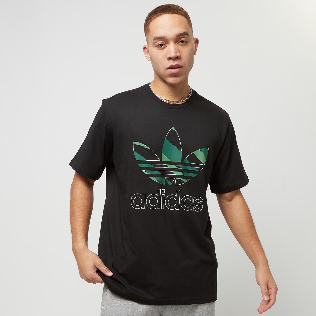 Unselected, adidas Originals, Ripped Camo T-Shirt Exclusive, black (Sold-out)
