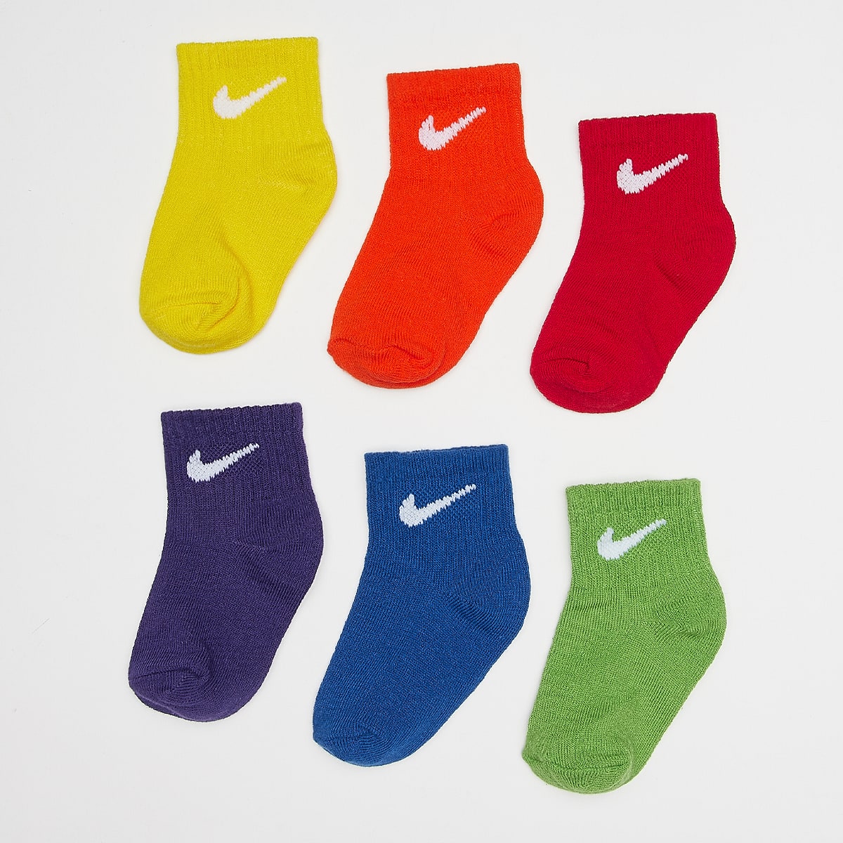Nike 6 PACK Swoosh Infant Ankle Sock unisex Sokken multicolor Maat 6M-12M Kleding