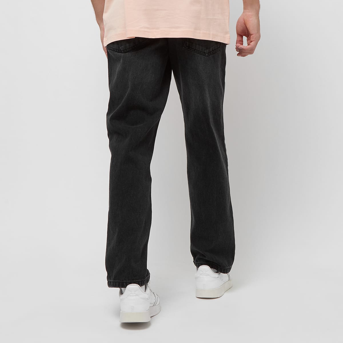 Urban Classics Heavy Ounce Straight Fit Jeans men Spijkerbroeken zwart Kleding