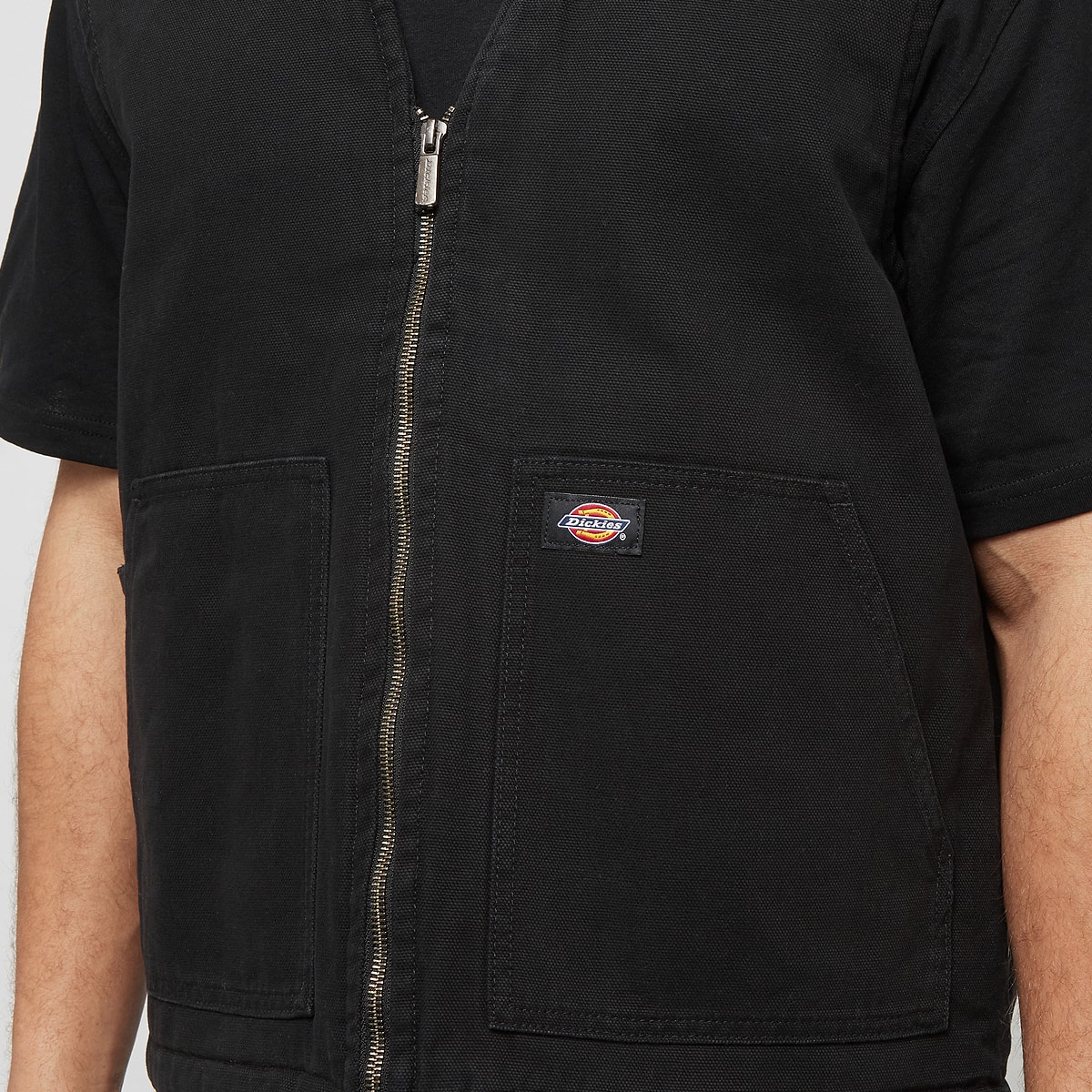 Dickies Duck Canvas Summer Vest men Bodywarmers zwart Maat S Kleding