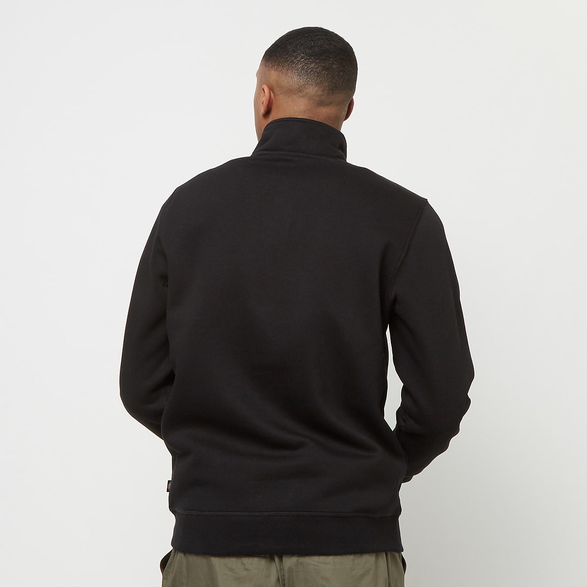 Dickies Oakport Quarter Zip men Hoodies & Sweaters zwart Maat S Kleding