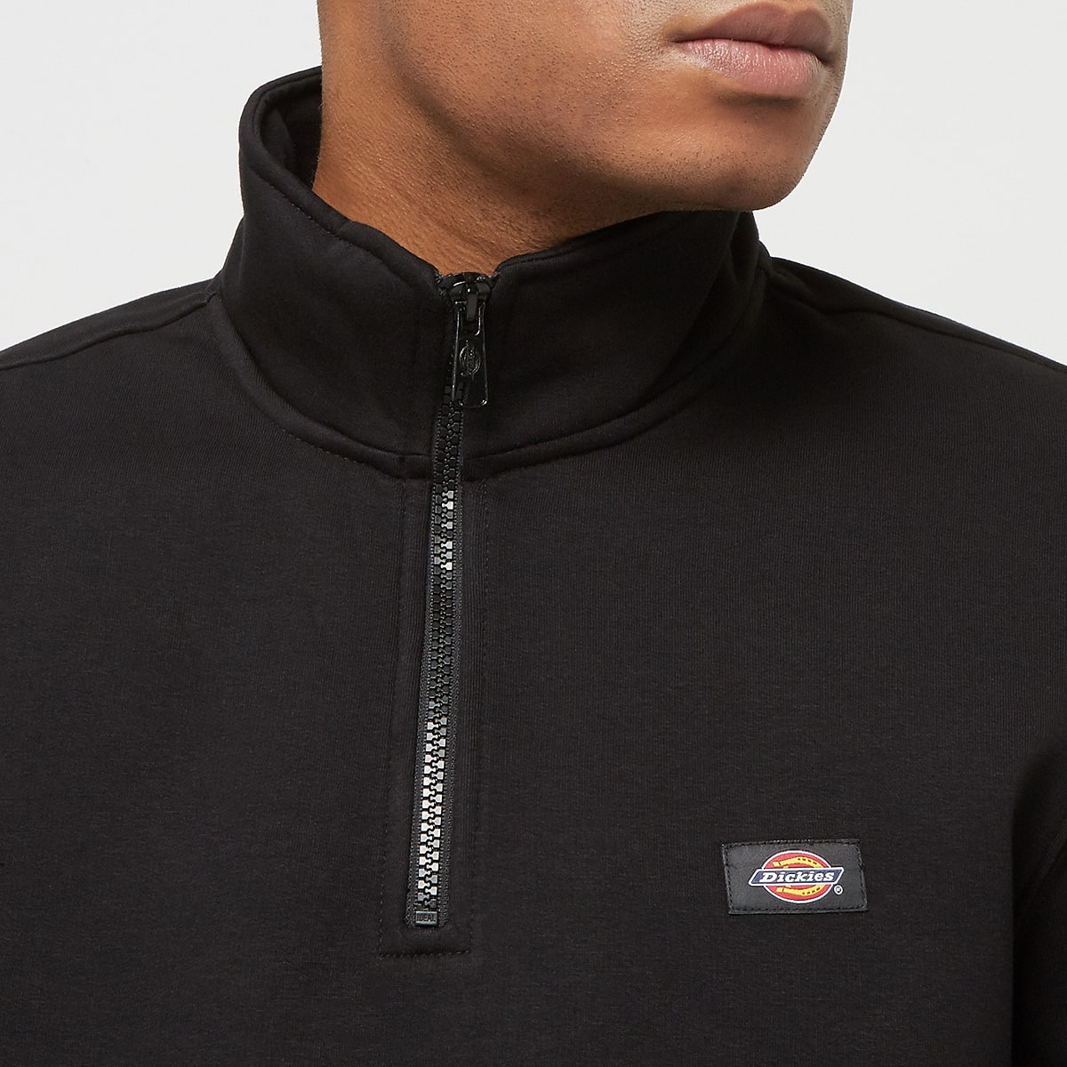 Dickies Oakport Quarter Zip men Hoodies & Sweaters zwart Maat S Kleding