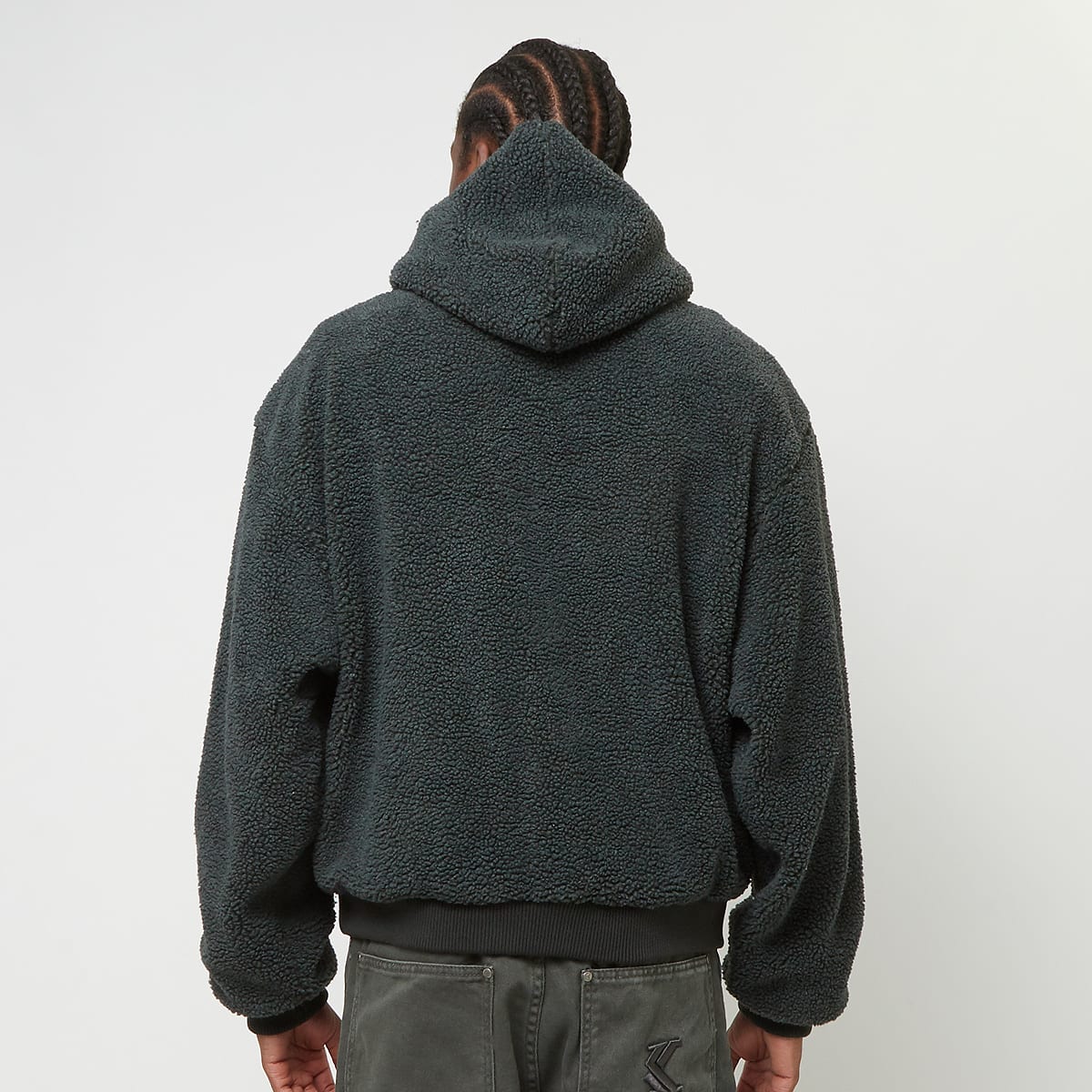 Karl Kani Serif Teddy Hoodie men Hoodies & Sweaters grijs Maat S Kleding