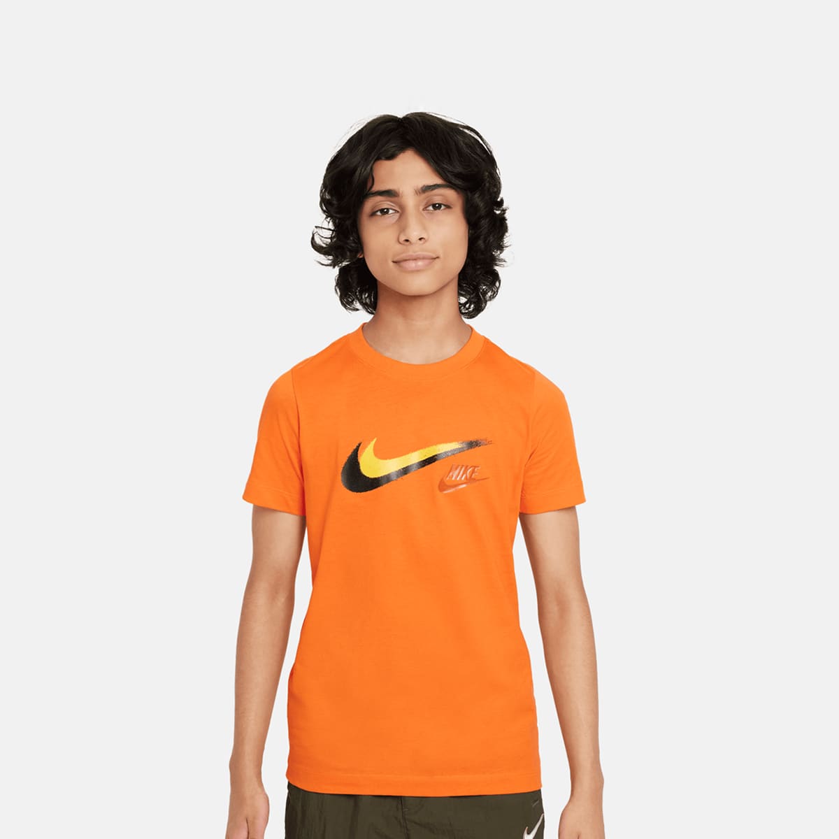 Nike Sportswear Short Sleeve T-shirt T-shirts Kids safety orange maat: 147 beschikbare maaten:137 147 158 170
