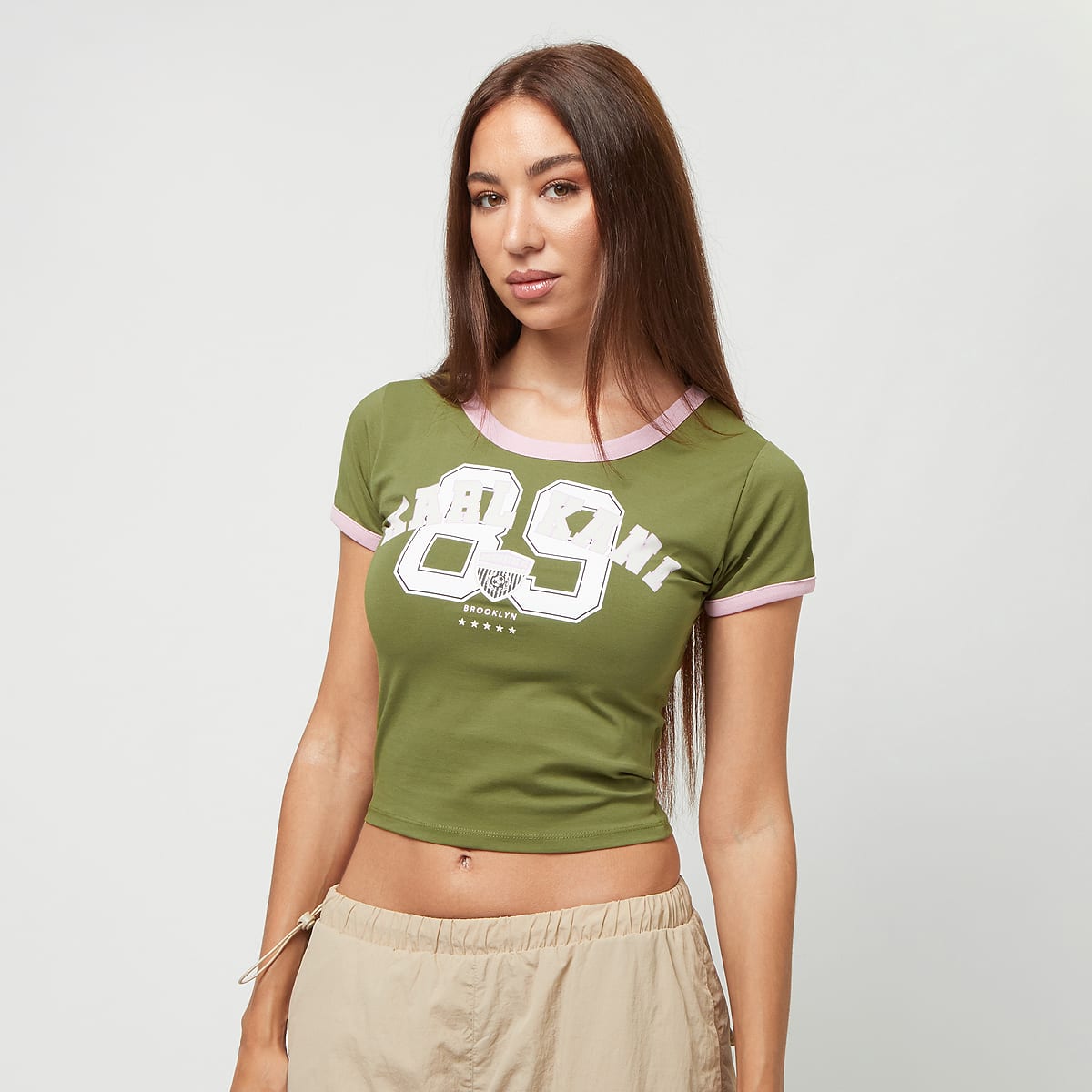 Karl Kani Woven Signature Short Soccer Tee T-Shirts & Polo's in groen formaten: XS