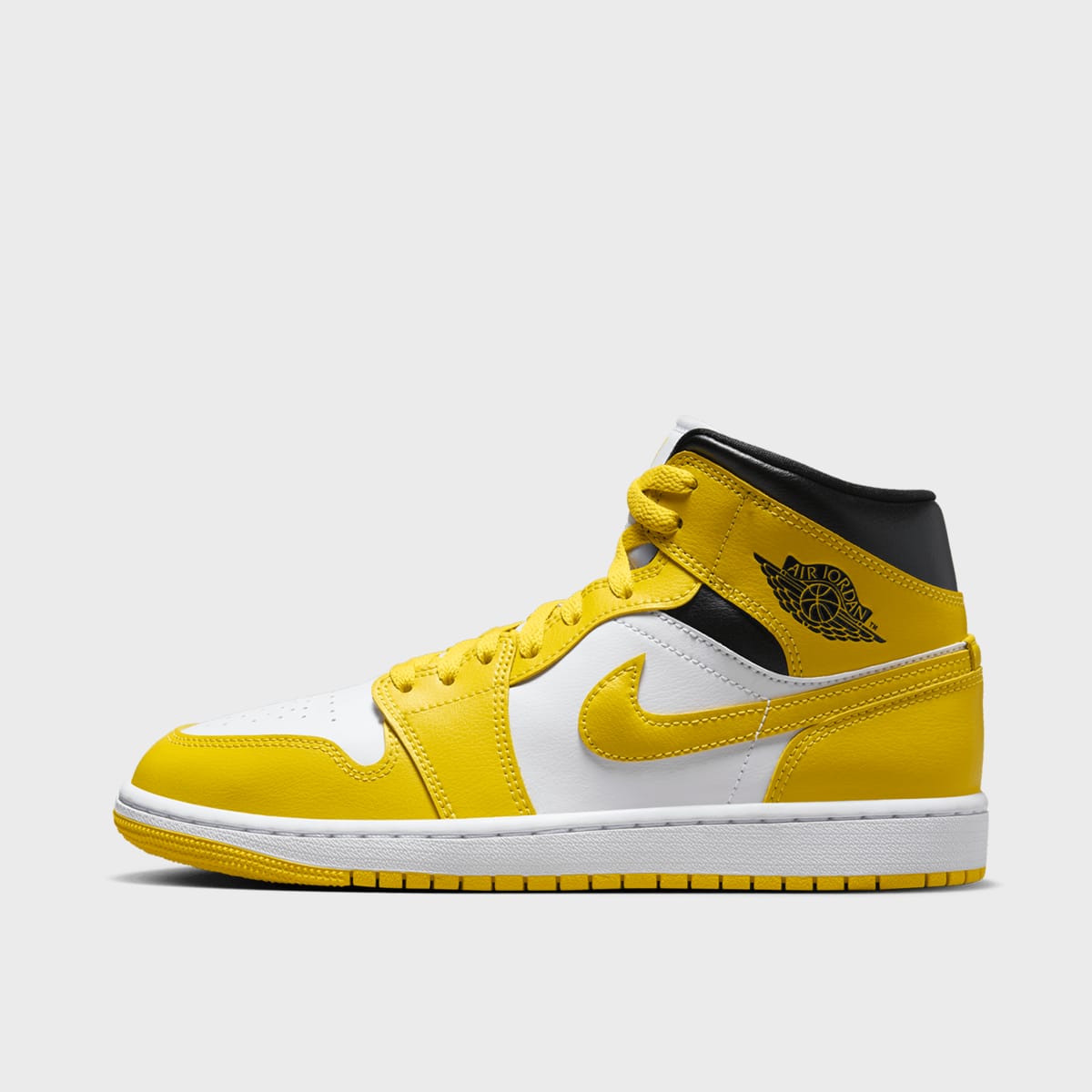 Air Jordan 1 Mid white/vivid sulfur/black, JORDAN, Footwear, en jaune, taille: 40