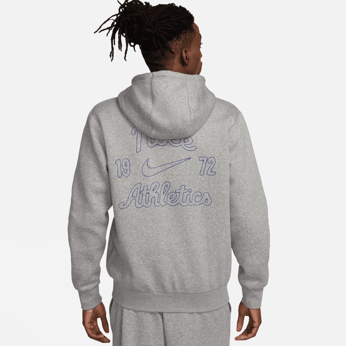 Nike Club Basketball Fullzip Pullover Hoodie Varsity Hoodies & Sweaters in grijs formaten: S