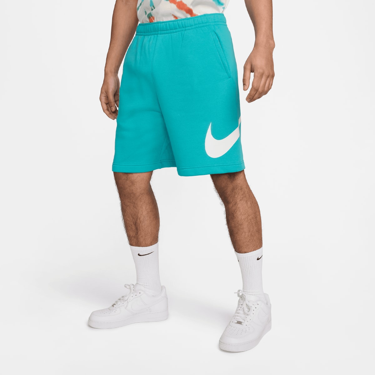 Nike, Sportswear Club Graphic Shorts, turquoise