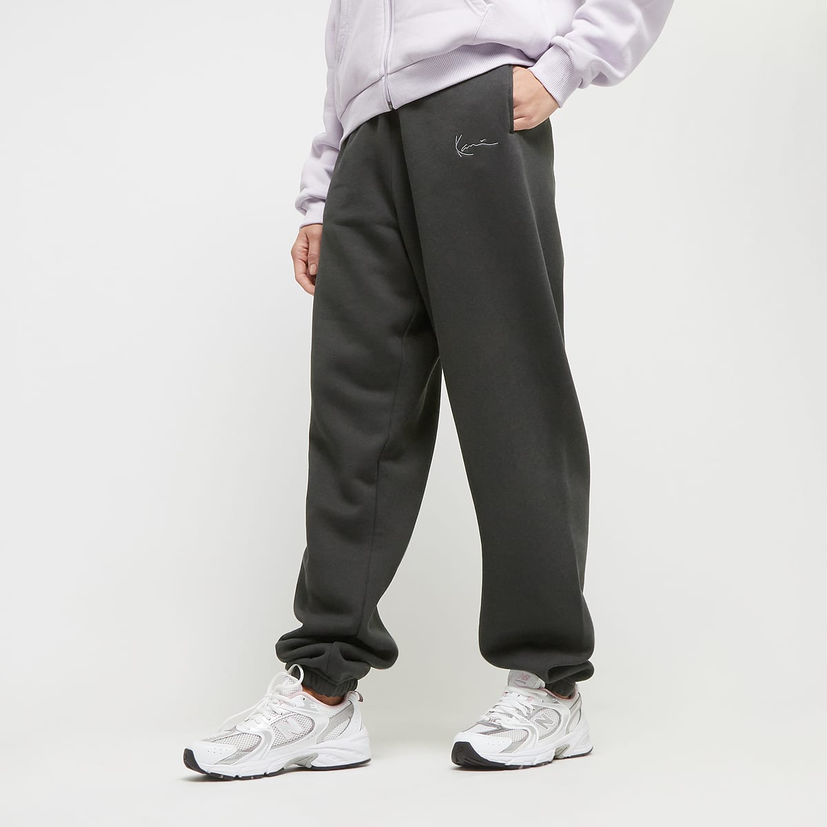 Karl Kani Small Signature Washed OS Sweatpants black Trainingsbroeken in grijs formaten: XS