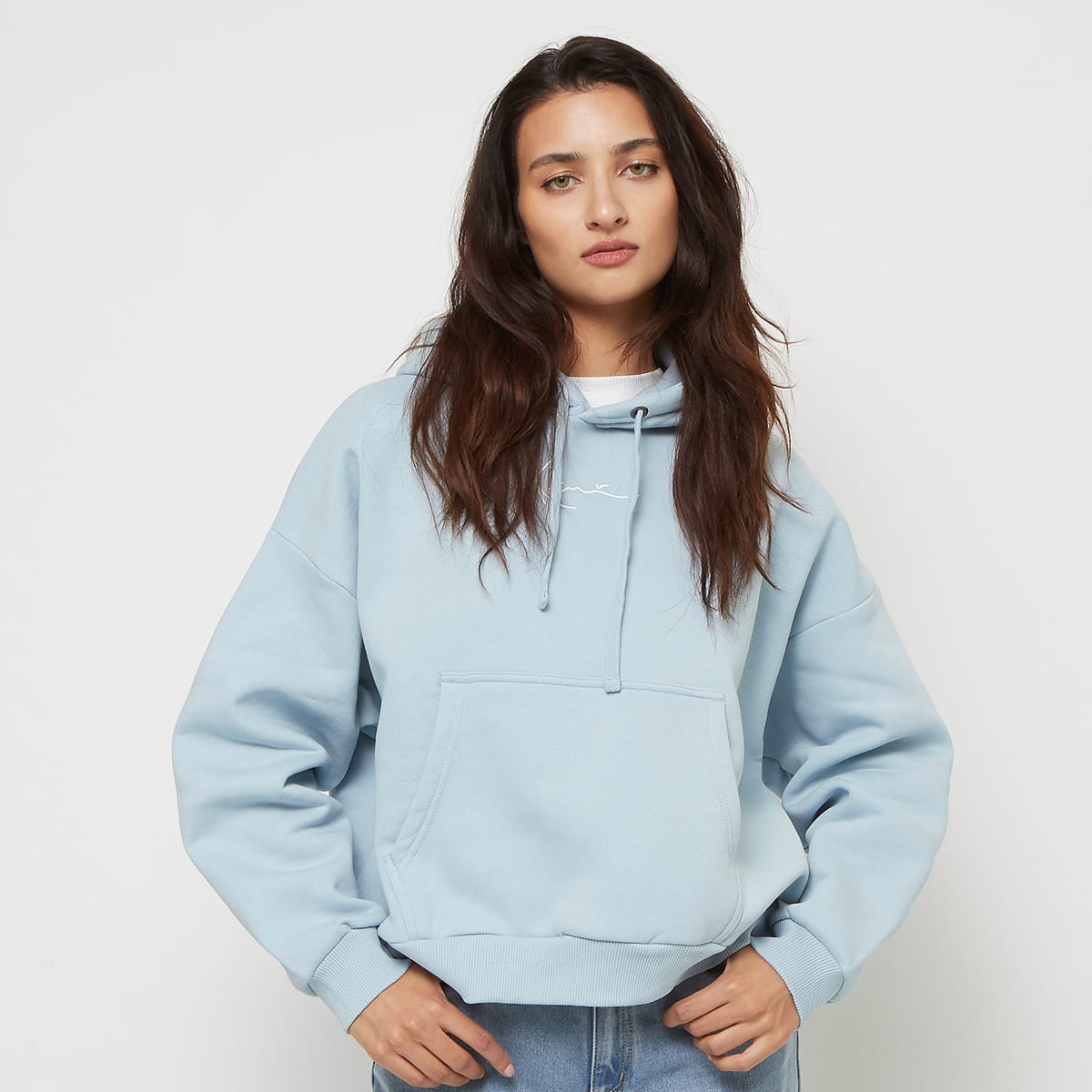 Karl Kani Small Signature Essential Oversized Hoodie Hoodies & Sweaters in blauw formaten: XS