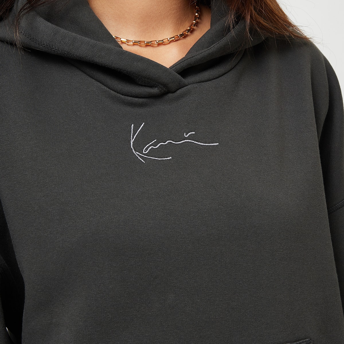 Karl Kani Small Signature Washed Os Hoodie black Hoodies & Sweaters in grijs formaten: XS