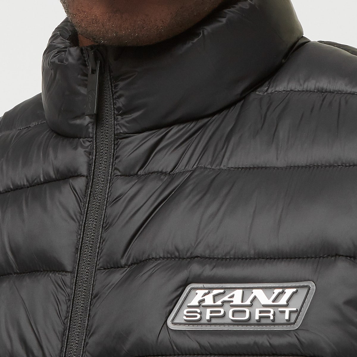 Karl Kani Sport Patch Light Puffer Vest Men Bodywarmers zwart Maat XL Kleding