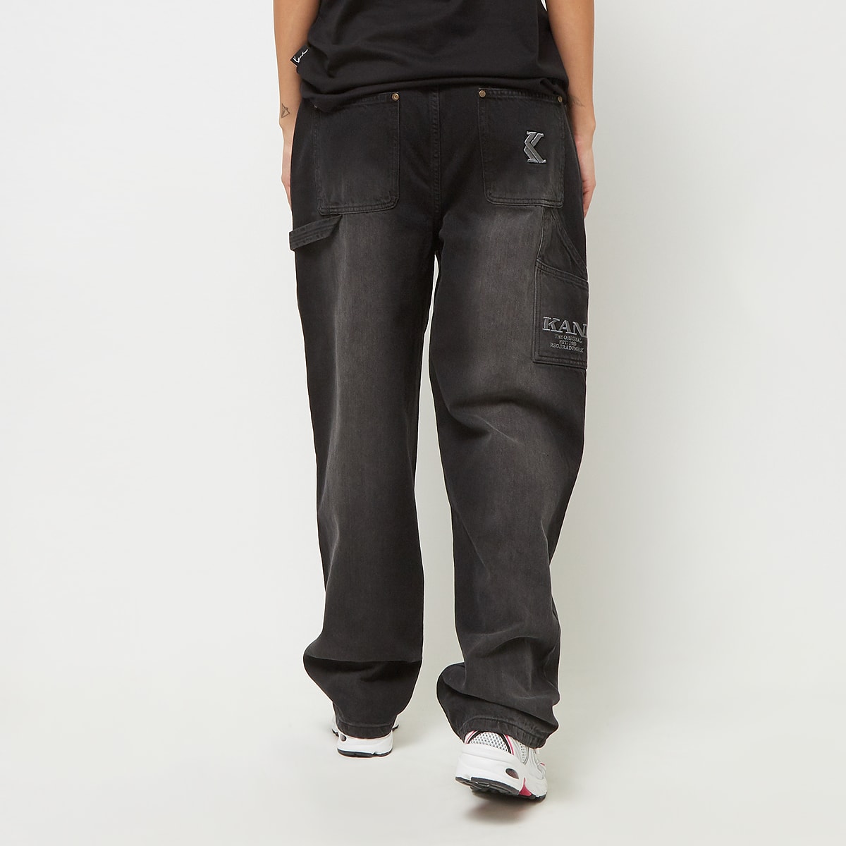 Karl Kani OG Baggy Workwear Denim vintage black Broeken in zwart formaten: 27