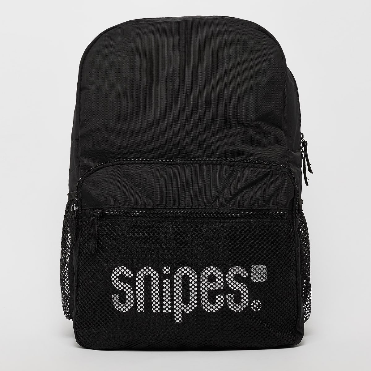 SNIPES Medium Basic Logo Mesh Pocket Backpack unisex Rugzakken zwart Maat ONE SIZE Accessoires