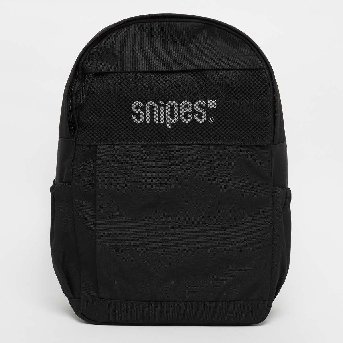 SNIPES Medium Basic Logo Mesh Multi Pocket Backpack Unisex Rugzakken zwart Maat ONE SIZE Accessoires