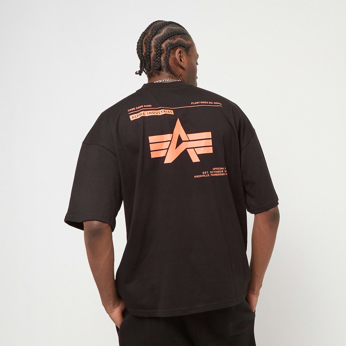 Alpha industries Logo Back Print Tee men T-Shirts & Polo's zwart Maat S Kleding