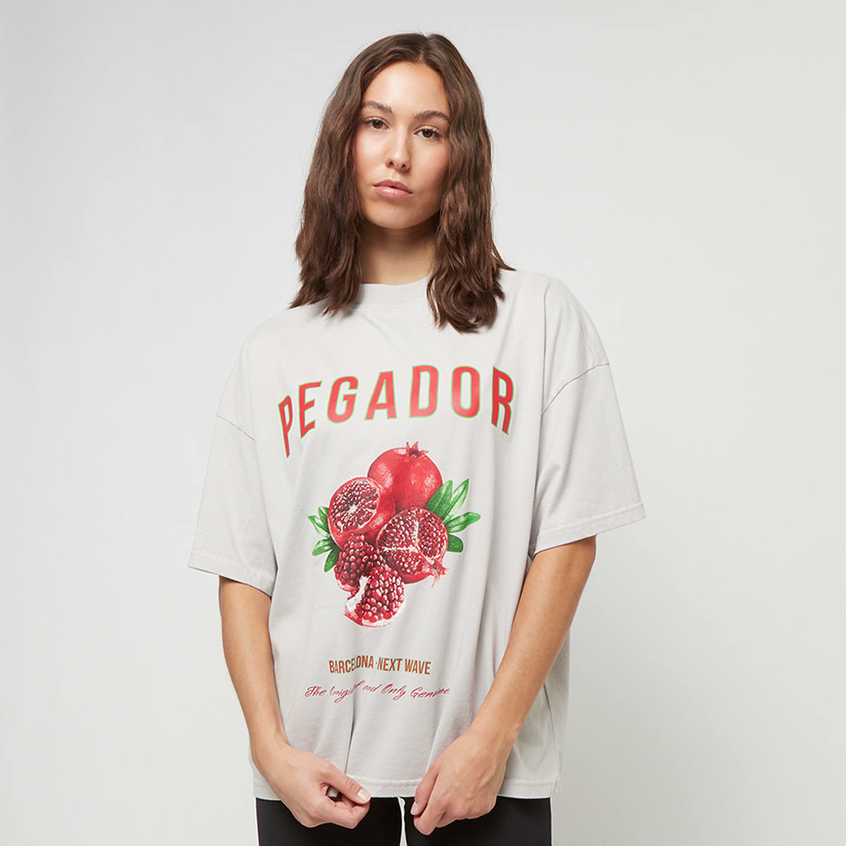 Pegador Balari Heavy Oversized Tee women T-Shirts & Polo's grijs Maat S Kleding