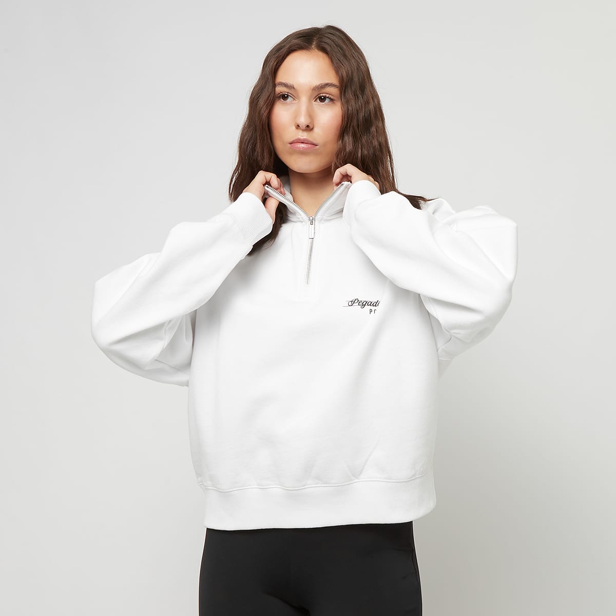 Pegador Luz Oversized Halfzip Sweater Hoodies & Sweaters in wit formaten: L