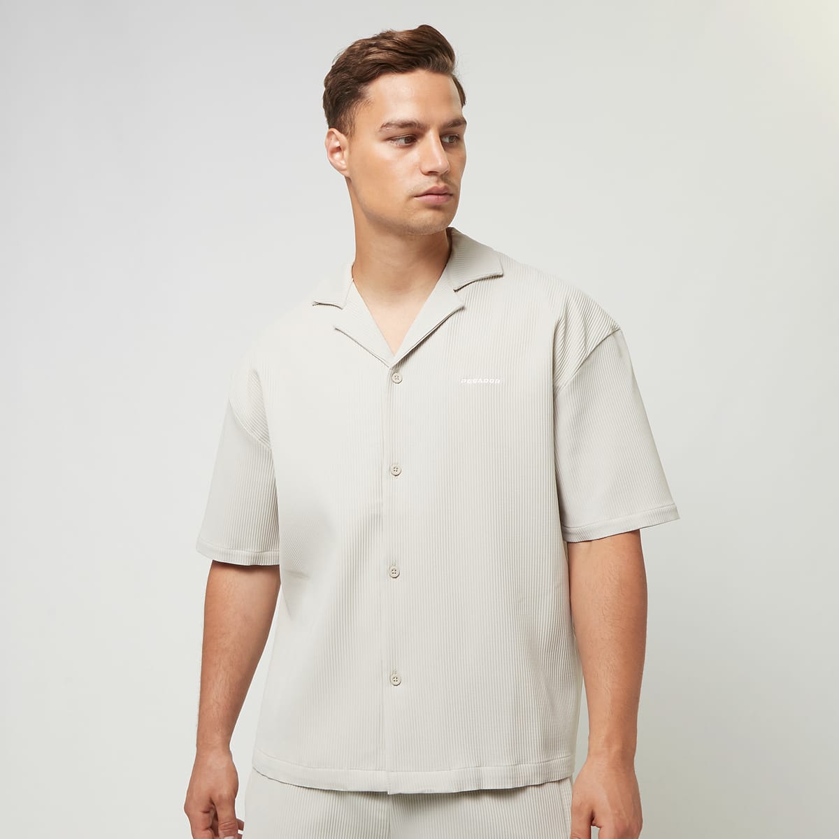 Pegador, Troy Plissee Summer Shirt, grey