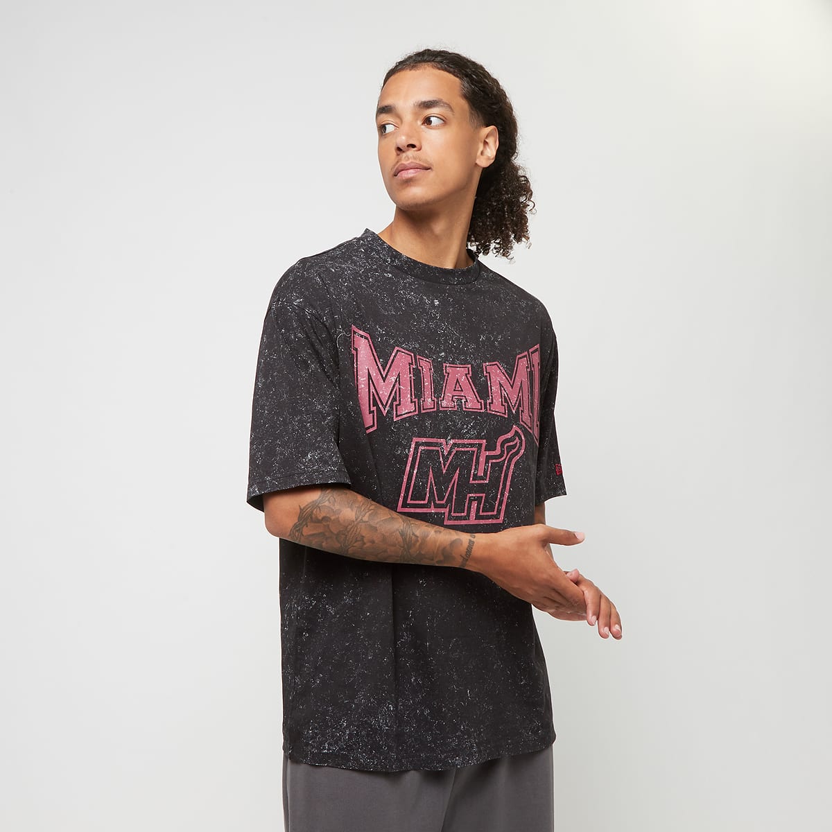 New era NBA Washed Oversized Tee men T-Shirts & Polo's zwart Maat XS Kleding