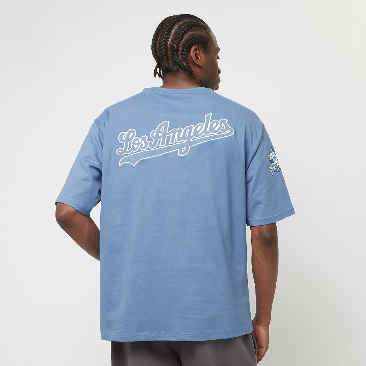 new era World Series CF Oversized Tee Los Angeles Dodgers men T-Shirts & Polo's blauw Maat S Kleding