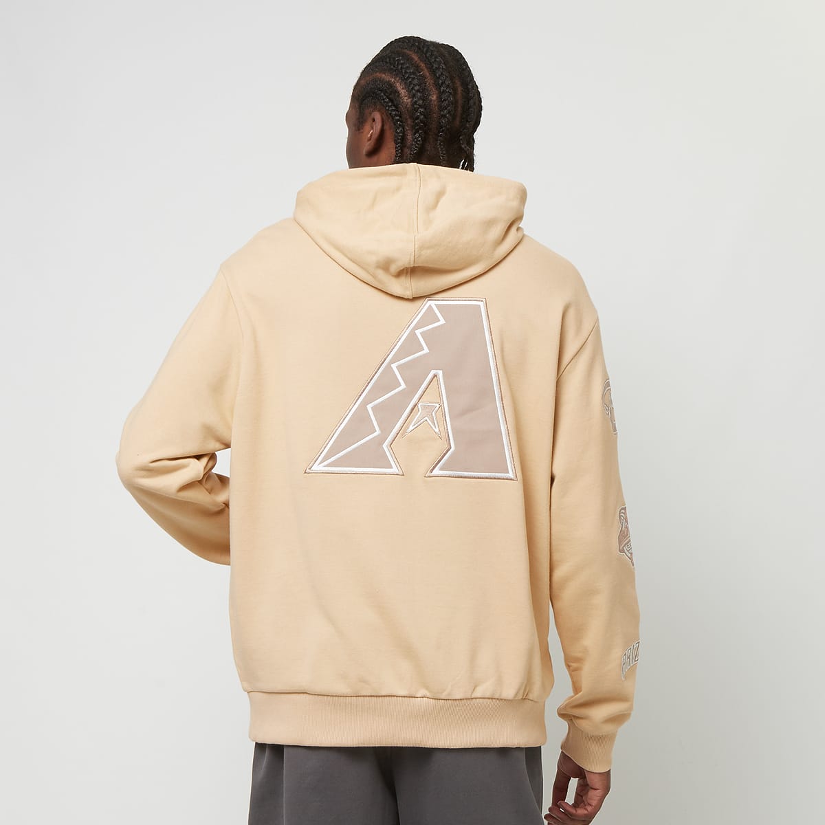 new era MLB World Series Oversized Hoody Arizona Diamondbacks men Hoodies & Sweaters beige Maat S Kleding
