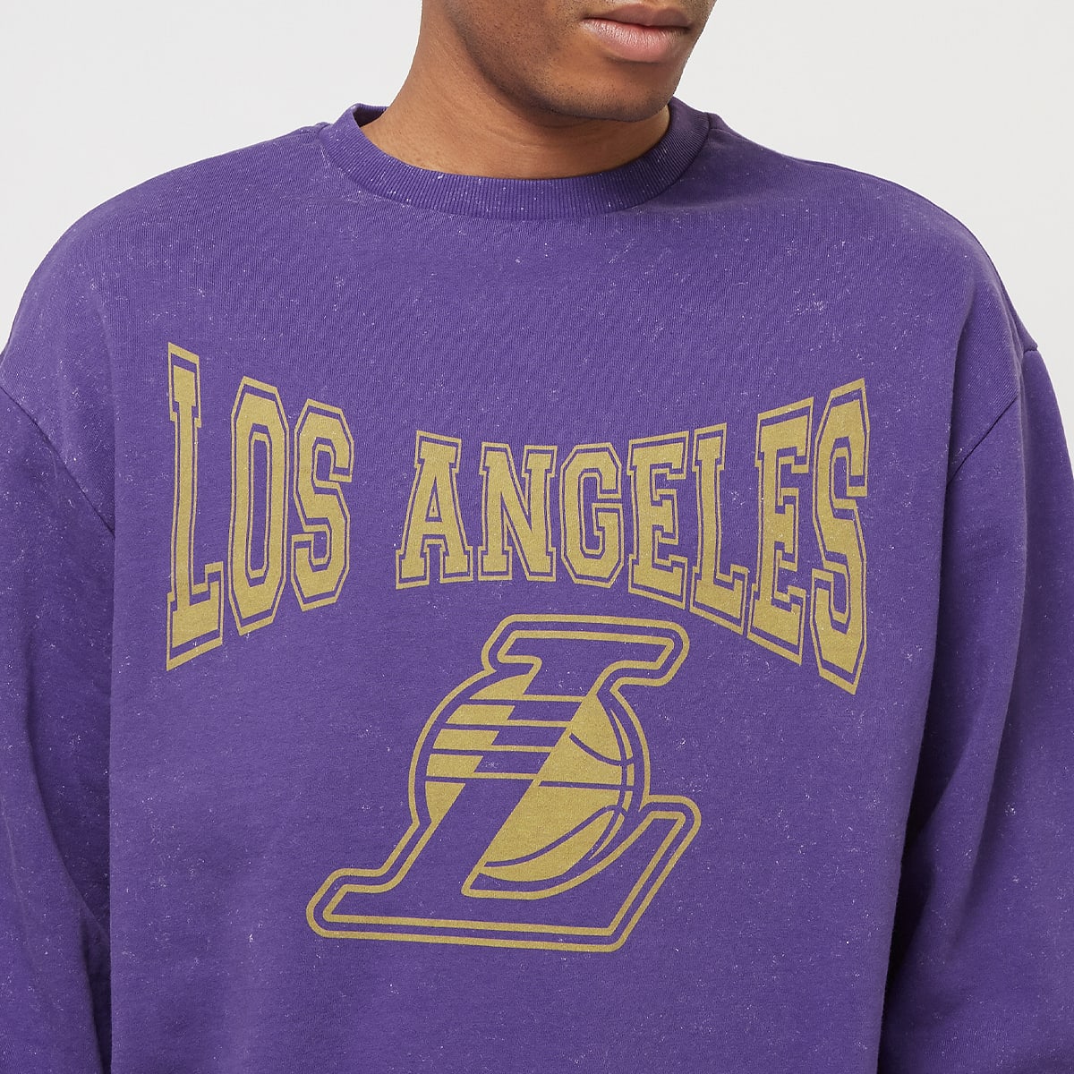 new era NBA Washed Crew Los Angeles Lakers men Hoodies & Sweaters roze Maat S Kleding