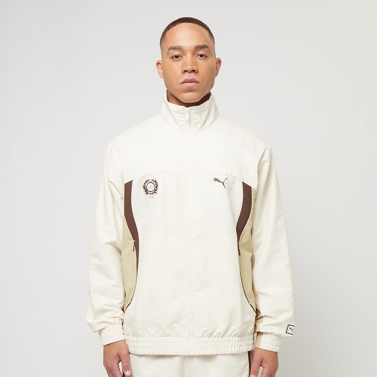 PUMA x Low Lights Cellerator Blazon Track Jacket Puma men Trainingspakken beige Maat S Kleding
