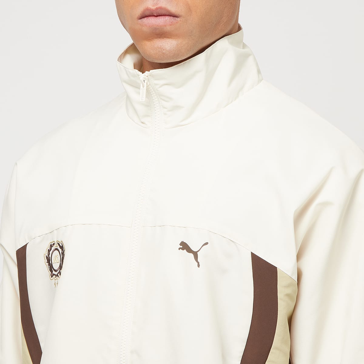 PUMA x Low Lights Cellerator Blazon Track Jacket Puma men Trainingspakken beige Maat S Kleding