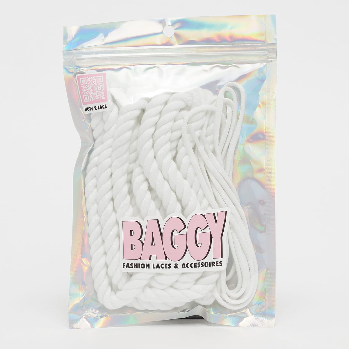 BAGGY, Rope Laces 10mm Set 120cm, white
