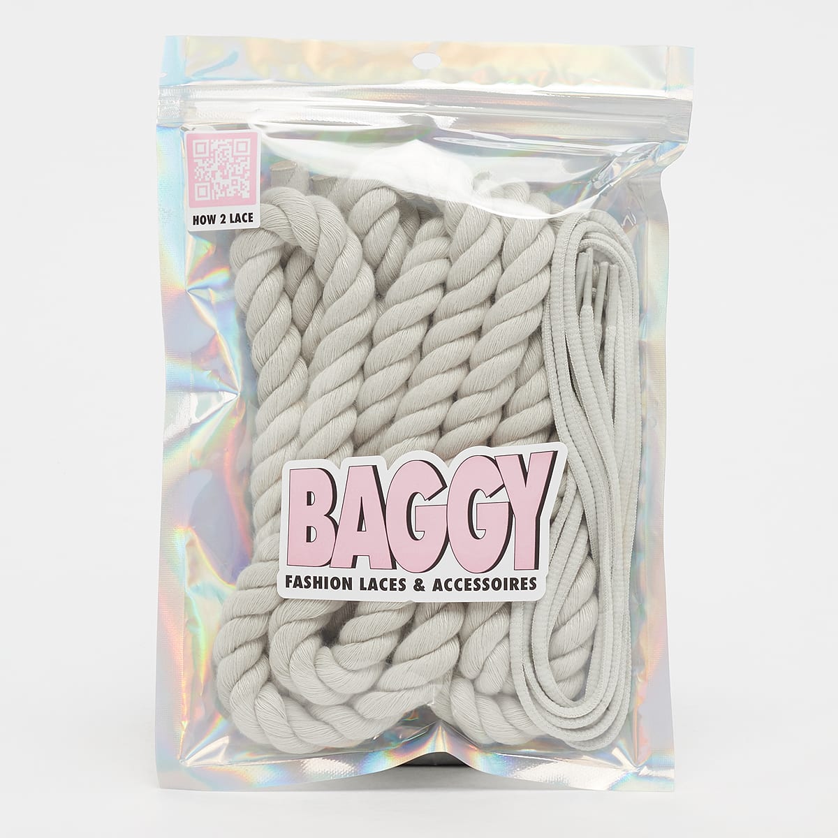 Unselected, BAGGY, Rope Laces 14mm Set 120cm, grey (Sold-out)