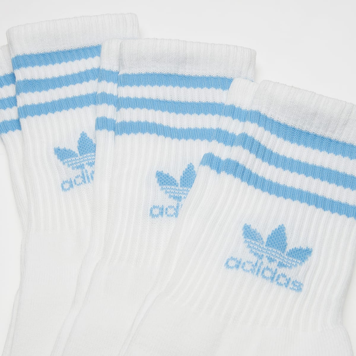 adidas Originals 3 PACK Crew Sock 3 Streifen Sokken in wit formaten: 40-42