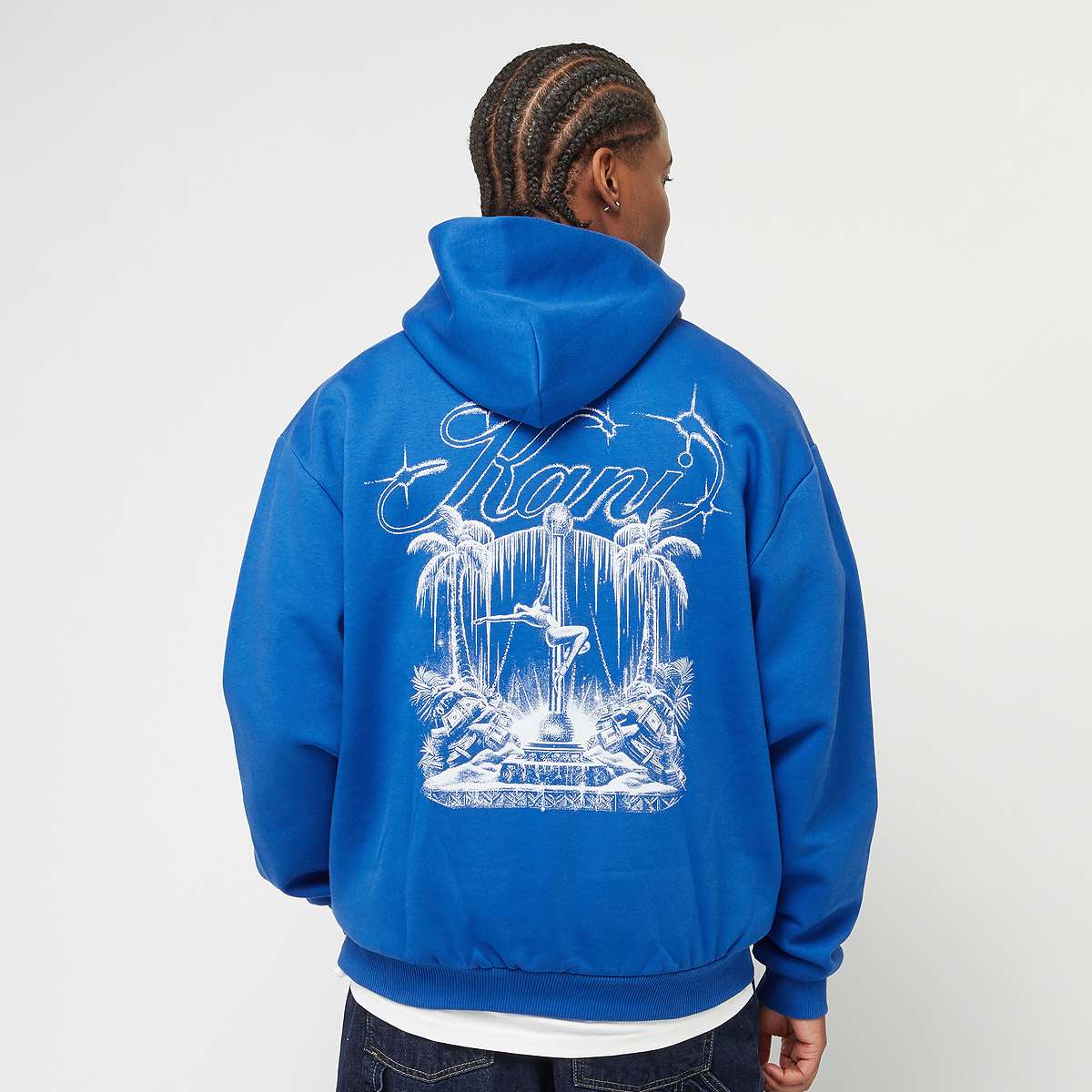 Karl Kani Icy Dancer Backprint Hoodie Men Hoodies & Sweaters blauw Maat XL Kleding