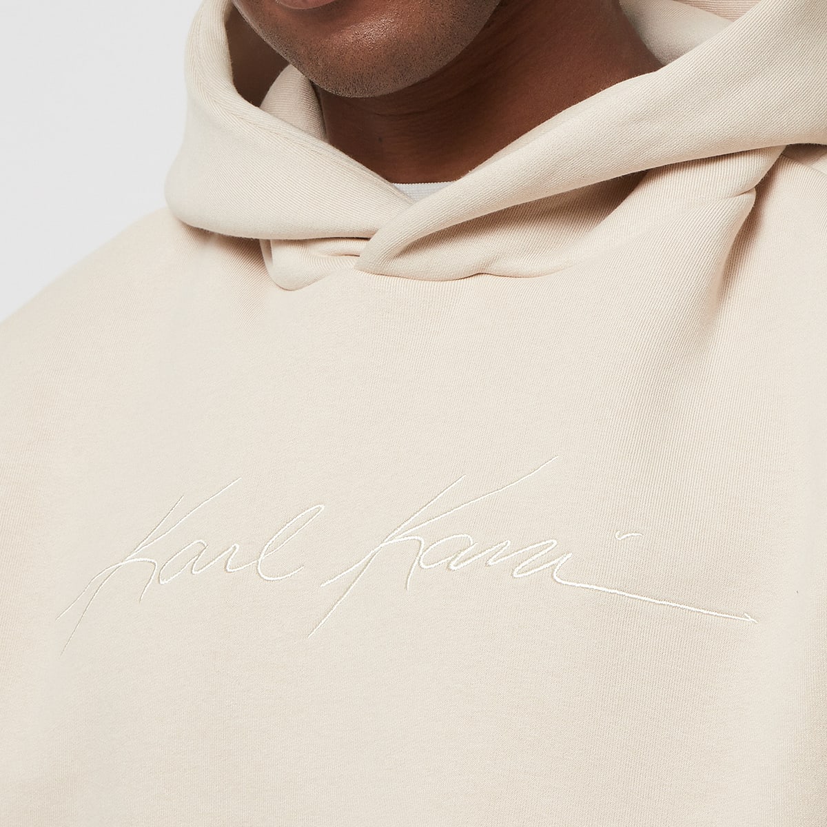 Karl Kani Autograph Heavy Sweat OS Hoodie Men Hoodies & Sweaters beige Maat S Kleding
