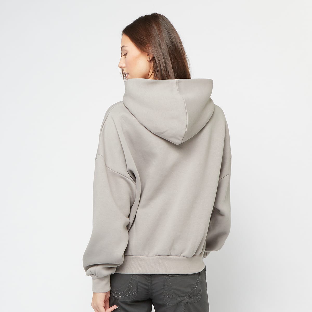 Karl Kani Woven Signature Glitter Oversized Hoodie women Hoodies & Sweaters grijs Maat XS Kleding