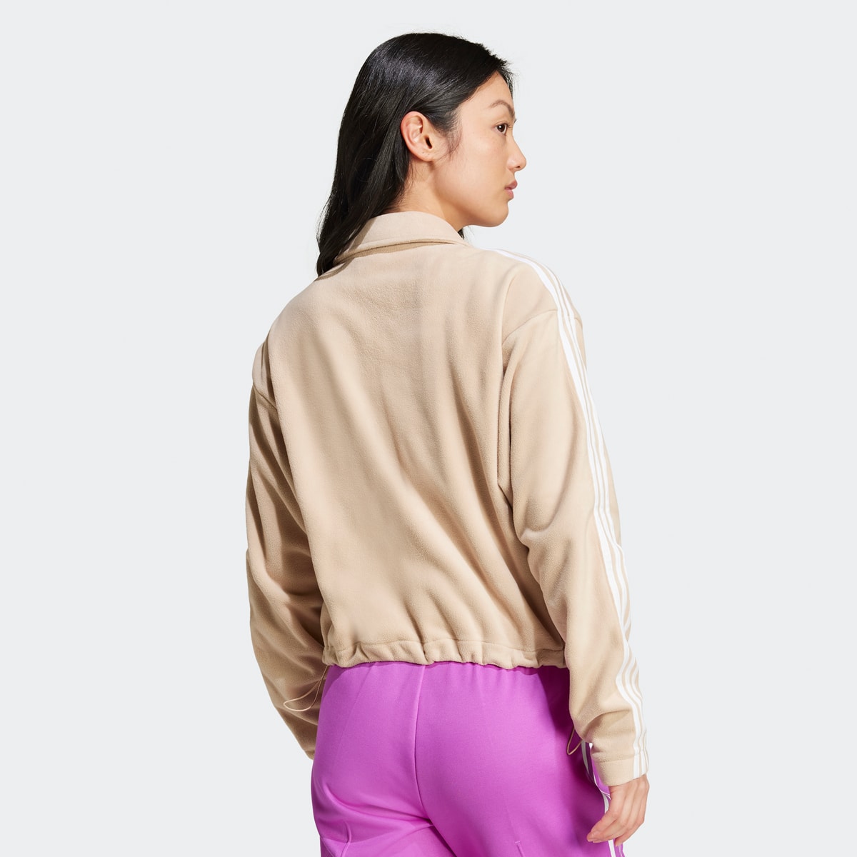 adidas Originals Polar Fleece Half Zip Trainingspakken in beige formaten: XS