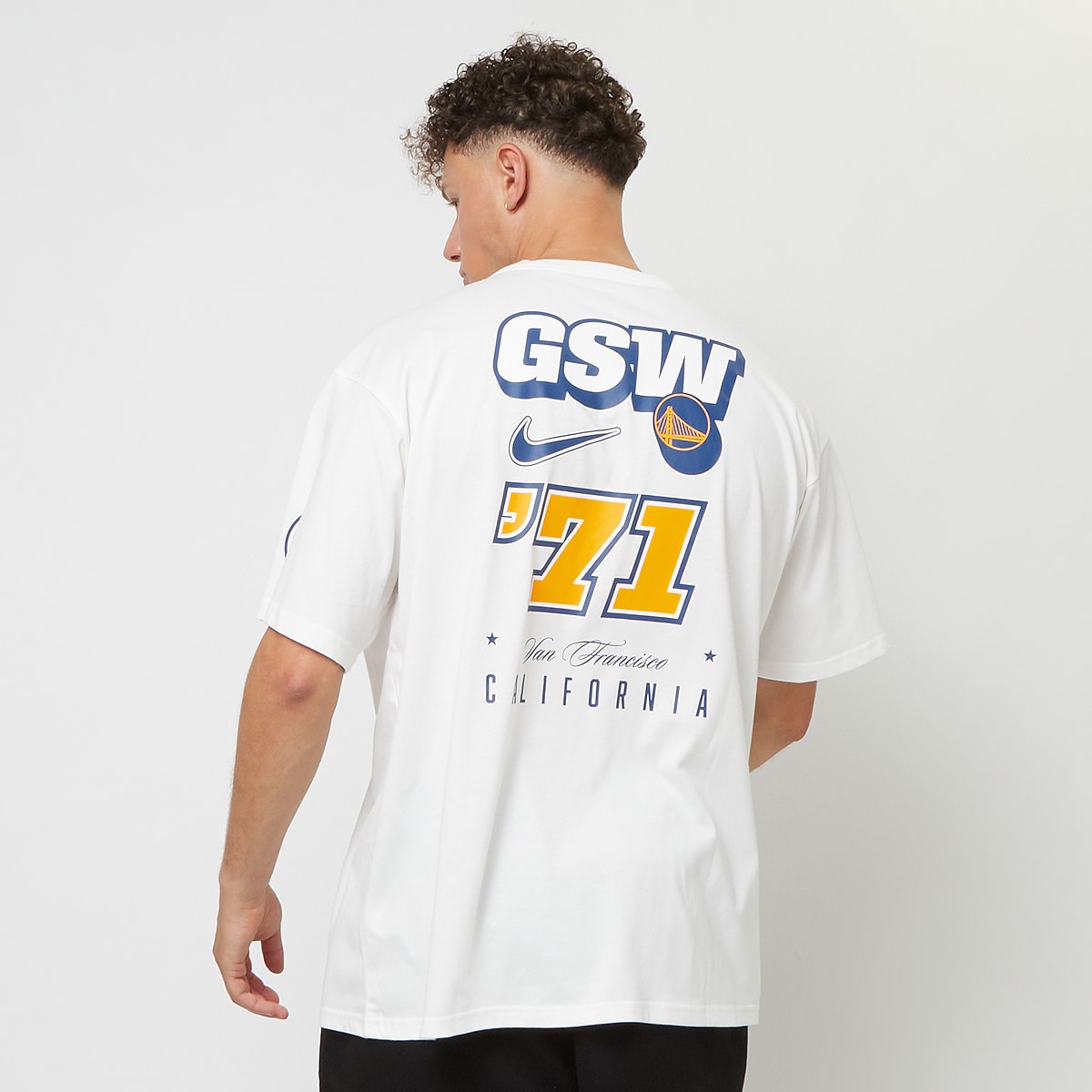Nike Golden State Warriors Courtside NBA T-Shirt T-Shirts & Polo's in wit formaten: XS