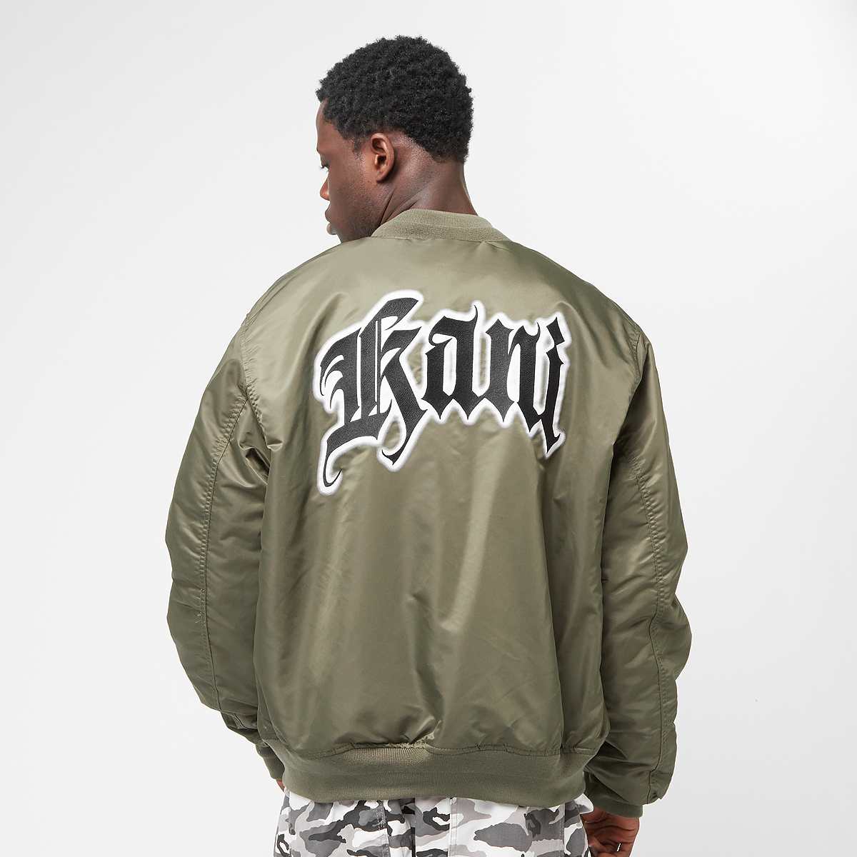 Karl Kani Back Embroidery Bomberjacket men Bomberjacks groen Maat S Kleding