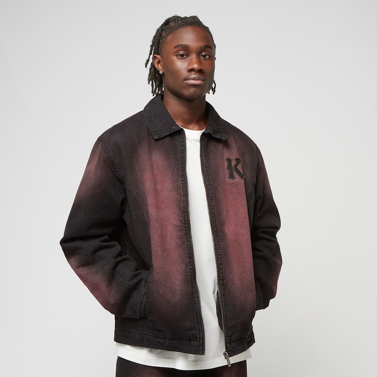 Karl Kani K Patch Color Spray Denim Jacket Spijkerjassen in multicolor formaten: M