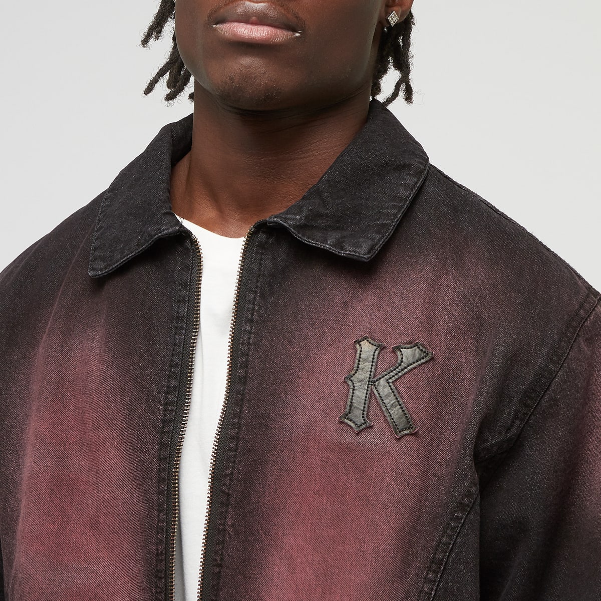 Karl Kani K Patch Color Spray Denim Jacket Spijkerjassen in multicolor formaten: M