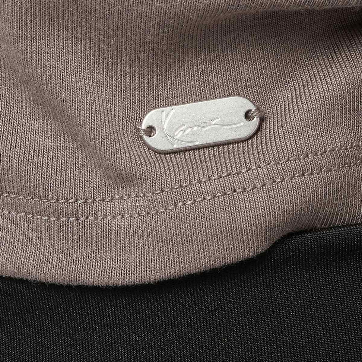 Karl Kani Small Metal Plate Off Shoulder LS taupe Longsleeves in bruin formaten: M