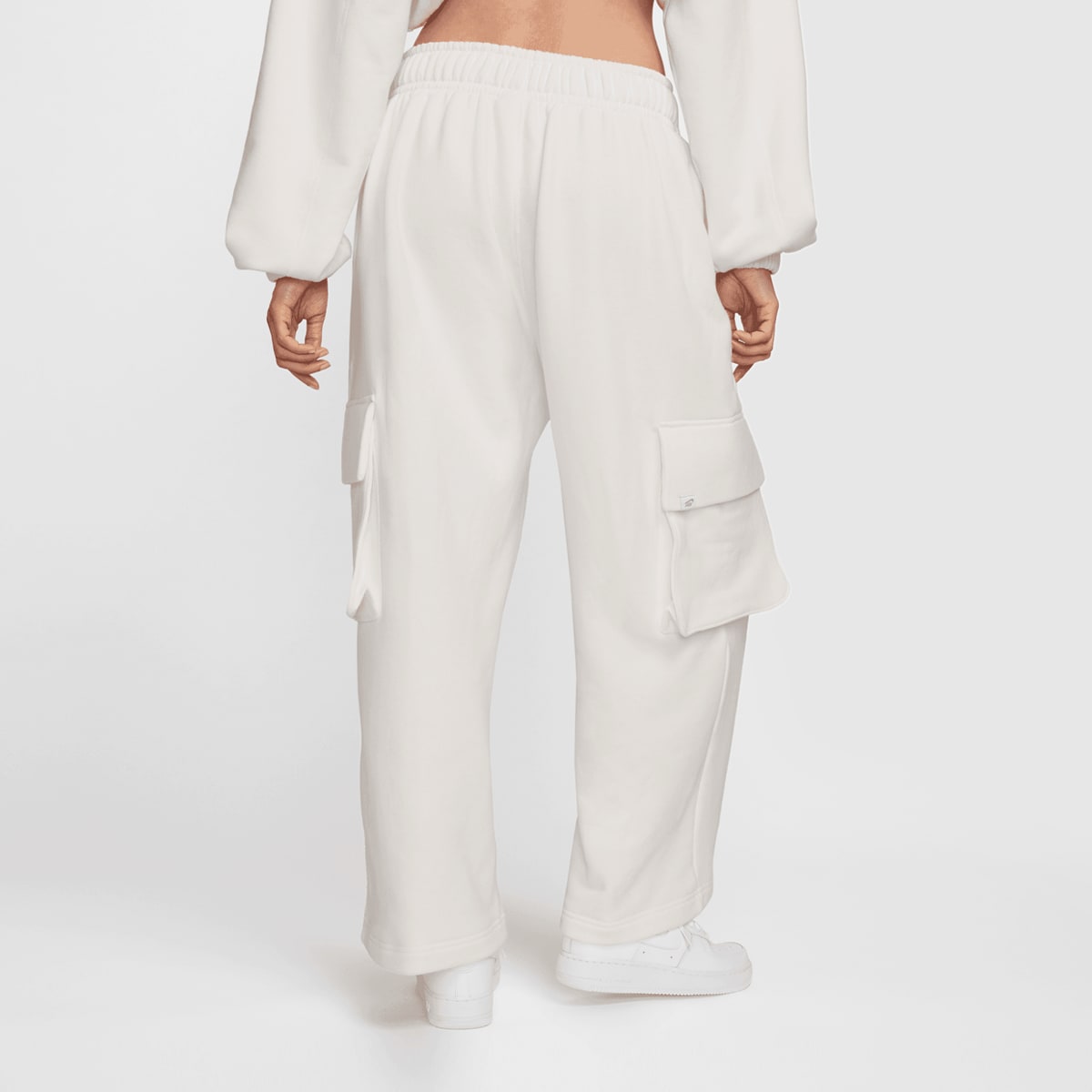 Nike Sportswear Dance Oversized Fleece Pants Trainingsbroeken in beige formaten: XS