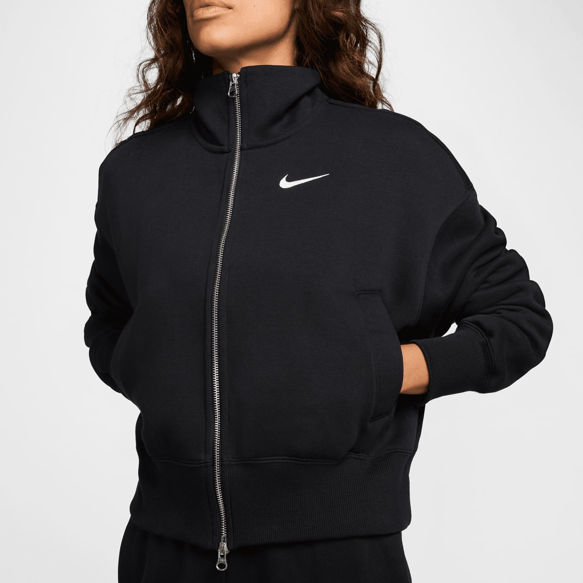 Nike Sportswear Phoenix Fleece Oversize-Track-Jacket women Trainingspakken zwart Maat XS Kleding