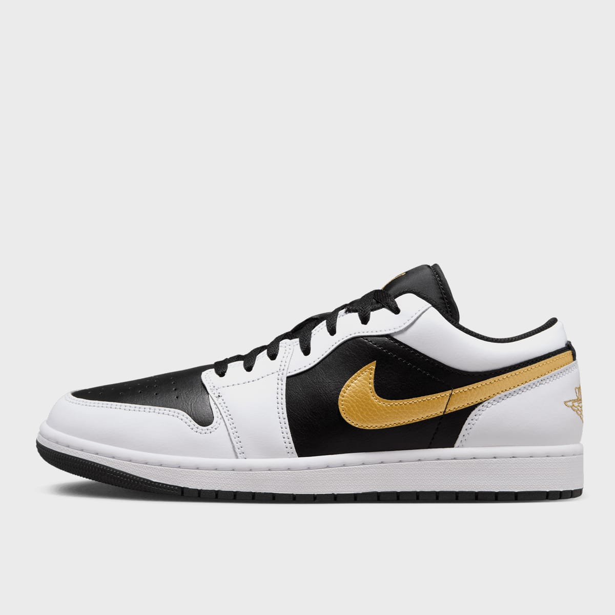 Air Jordan 1 Low white metallic/gold black, JORDAN, Footwear, en blanc, taille: 40