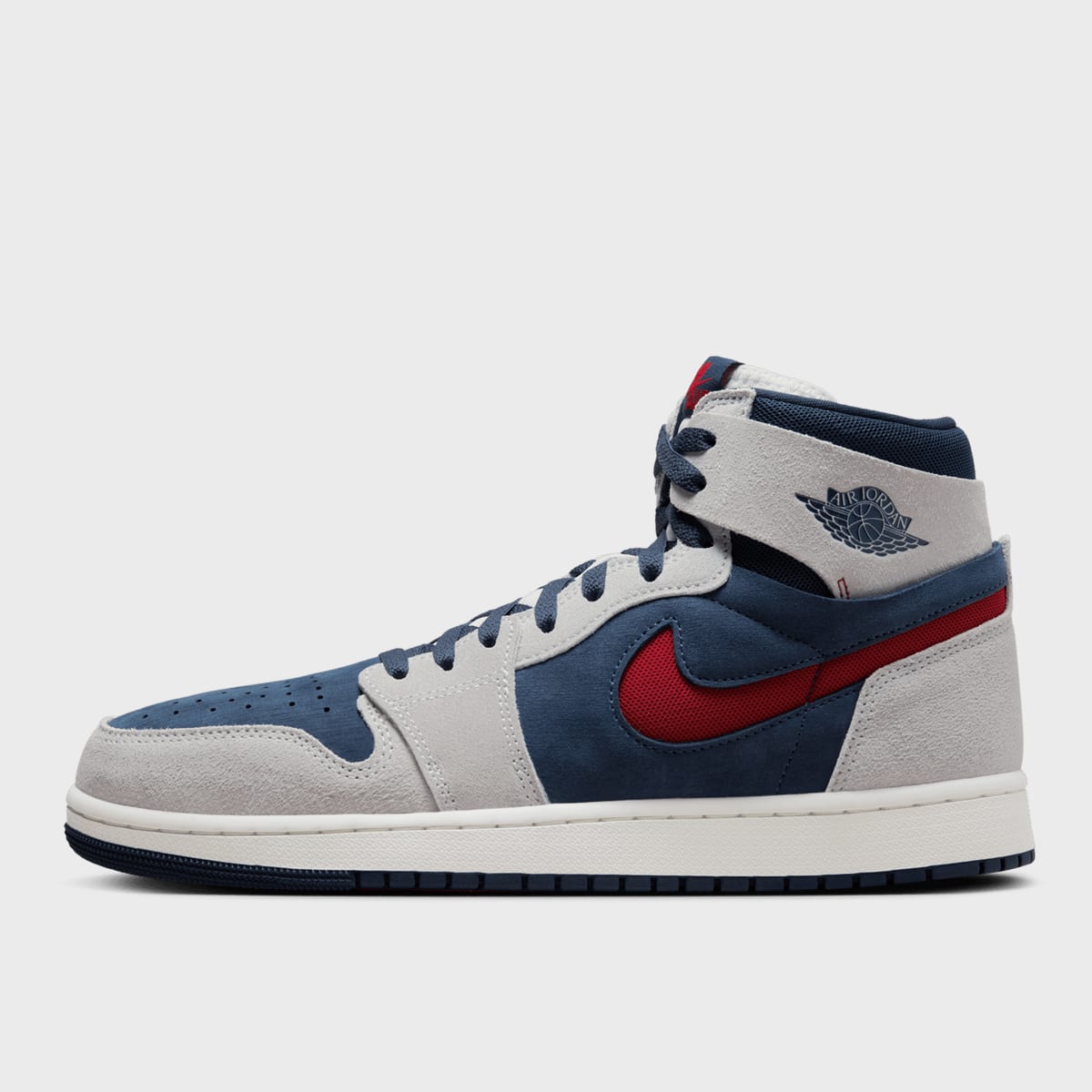 Air Jordan 1 Zoom CMFT 2 midnight navy/varsity red/gray, JORDAN, Footwear, en blanc, taille: 41