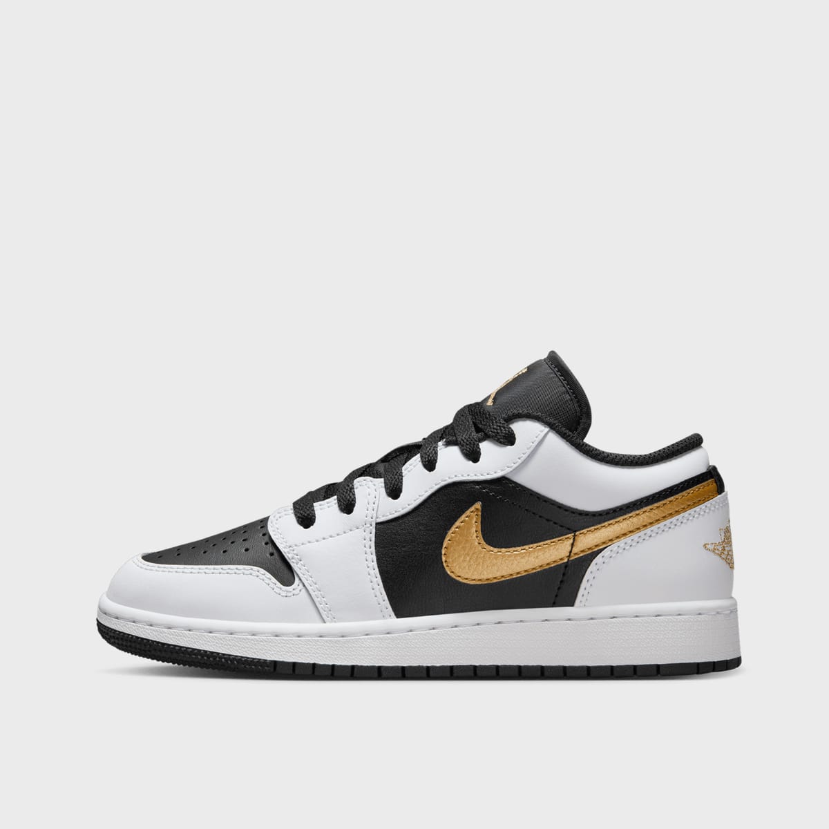 Air Jordan 1 Low white/metallic gold/black, Jordan, Footwear, en blanc, taille: 40