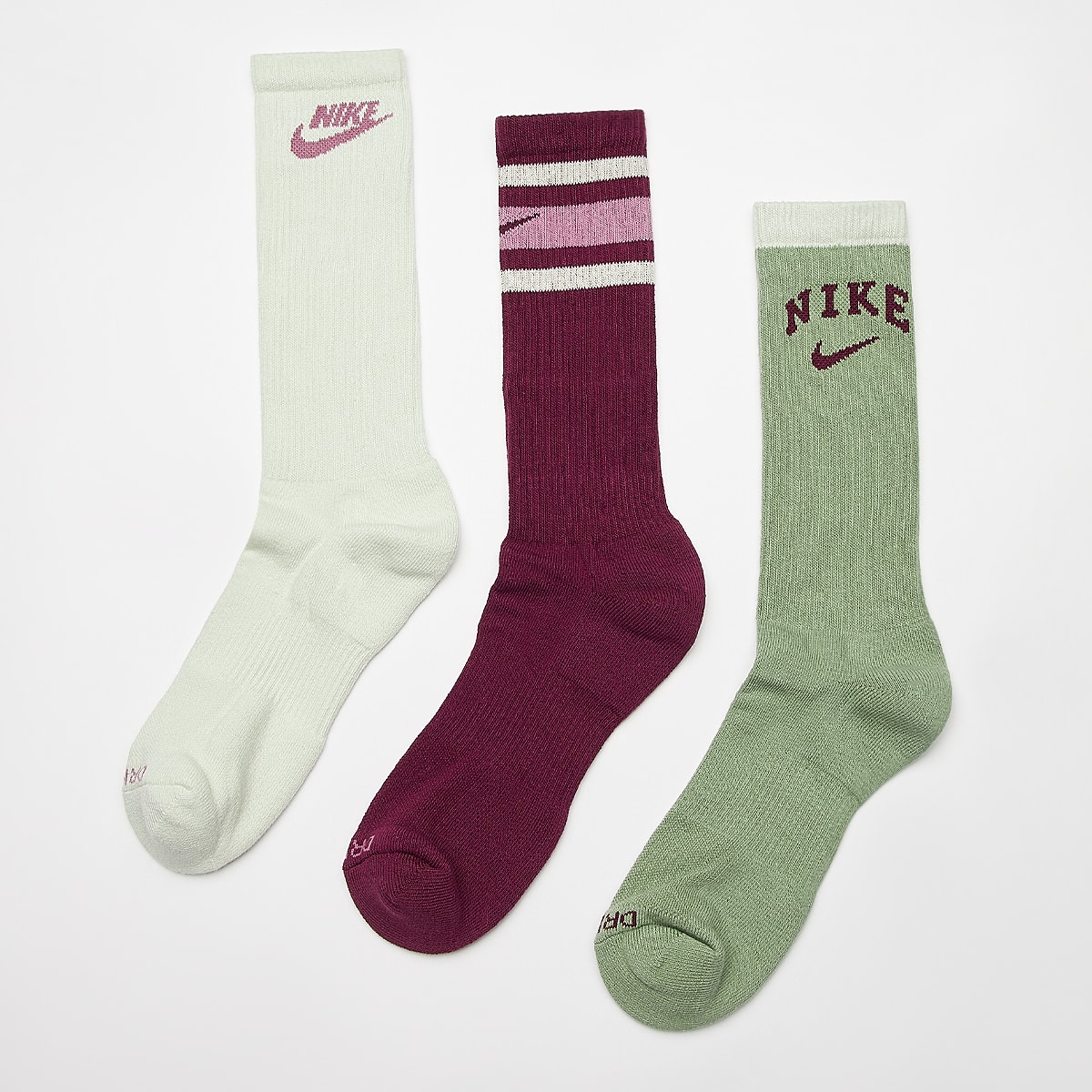 Nike 3 PACK Everyday Plus Crew Sokken in multicolor formaten: 42-46