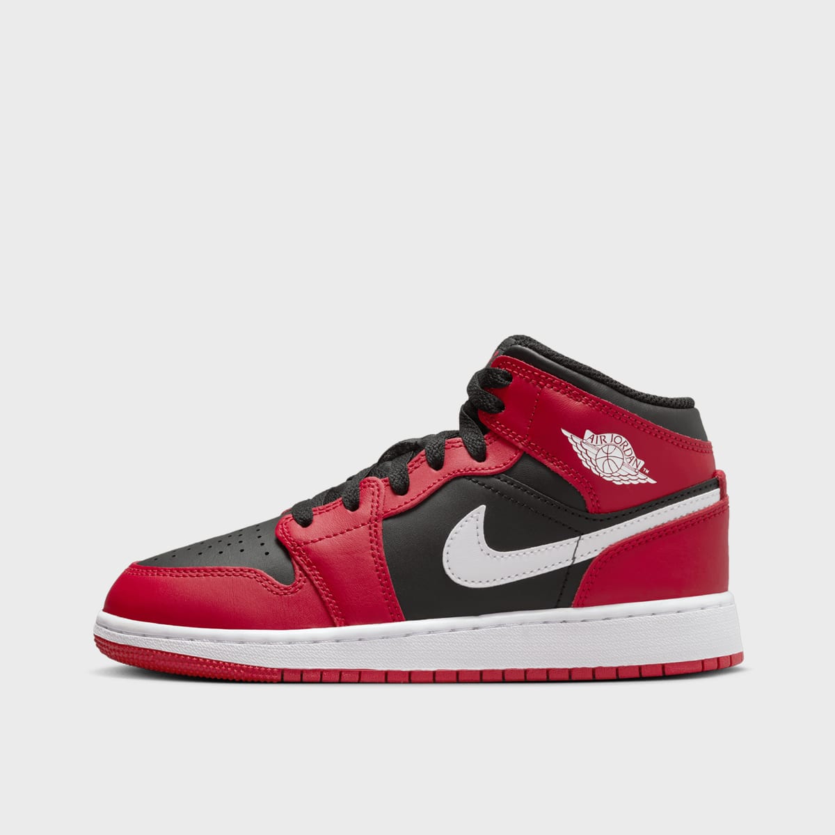 Air Jordan 1 Mid black/white/gym red, Jordan, Footwear, en noir, taille: 40