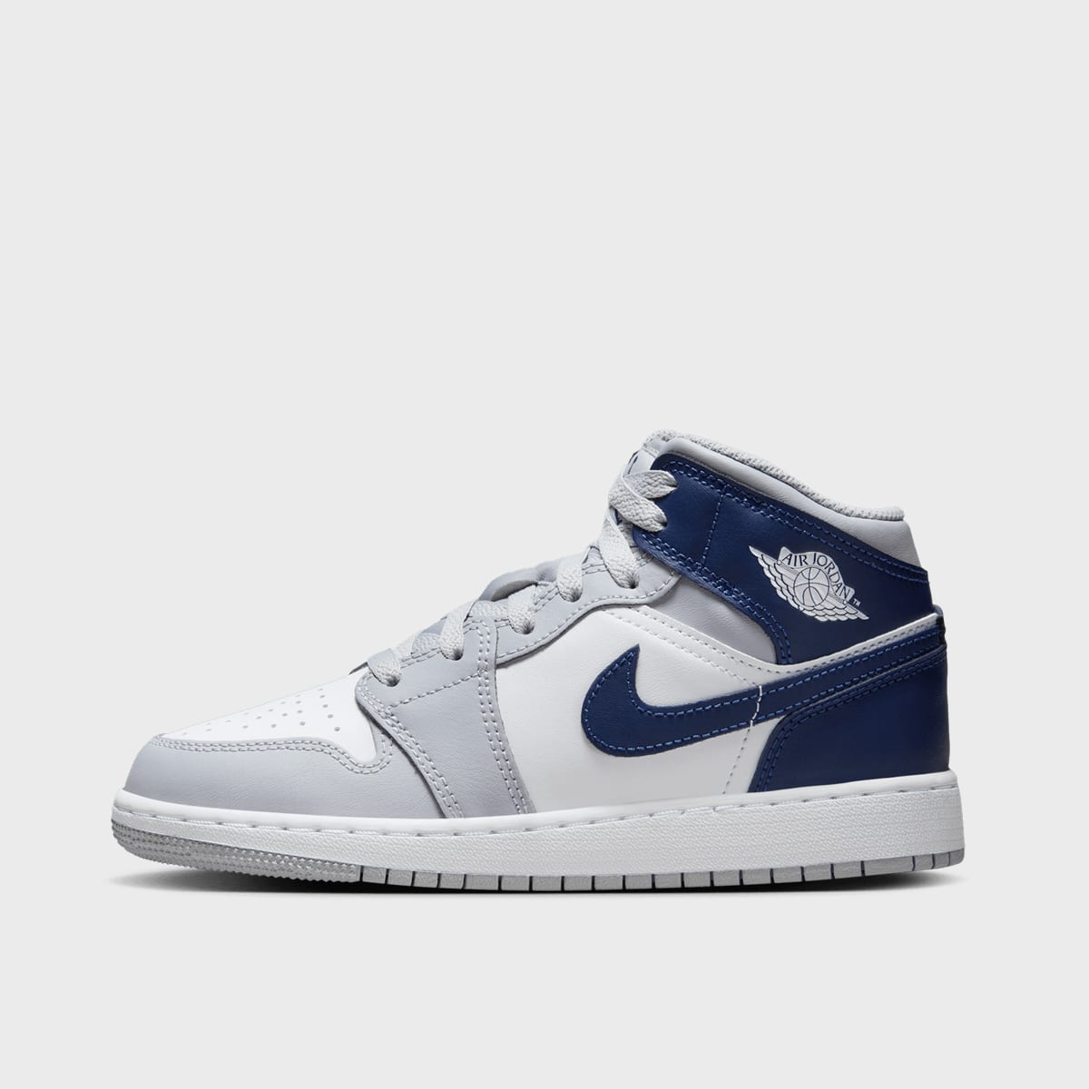 Air Jordan 1 Mid white/midnight navy/wolf grey, Jordan, Footwear, en blanc, taille: 40