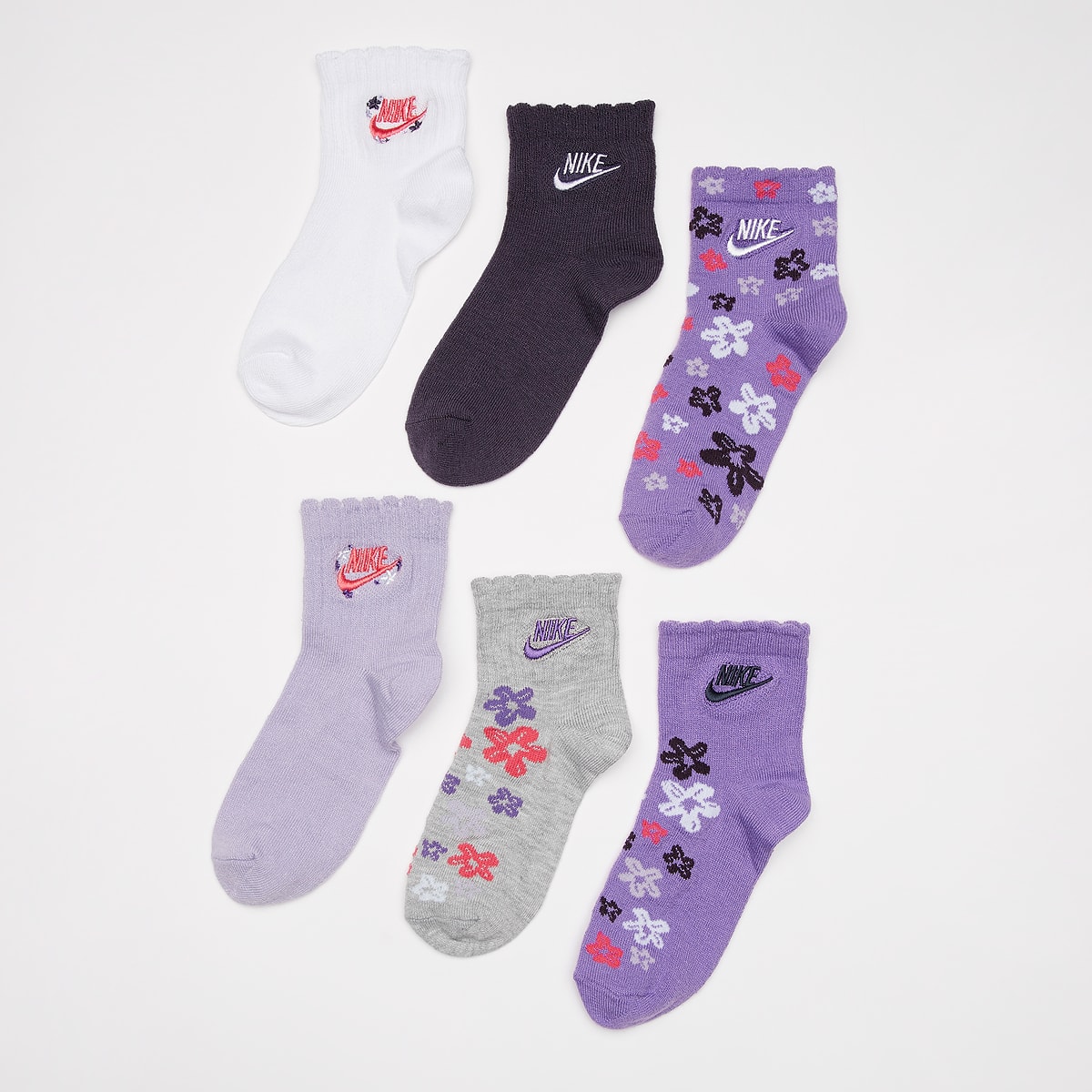 Nike 6 PACK Quarter Sock Sokken in multicolor formaten: 4Y-5Y